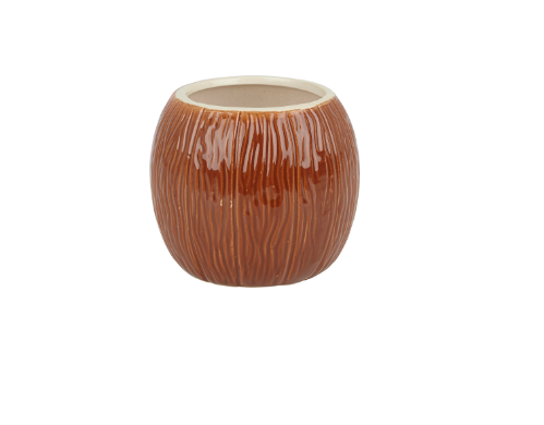 Ceramic Coconut Tiki Mug 500ml Medium Brown image 0
