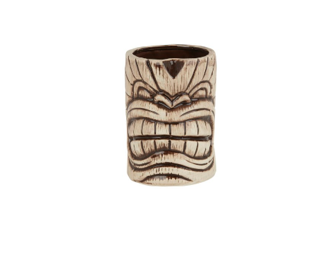 Ceramic Toscano Kanaloa Tiki Mug 450ml - Light/Coffee Brown image 0