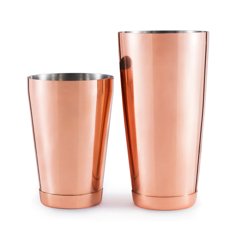 KORIKO weighted cocktail shaker set in copper-plated finish