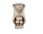 Ceramic Kane Tiki Mug 400ml - Light & Coffee Brown image 1