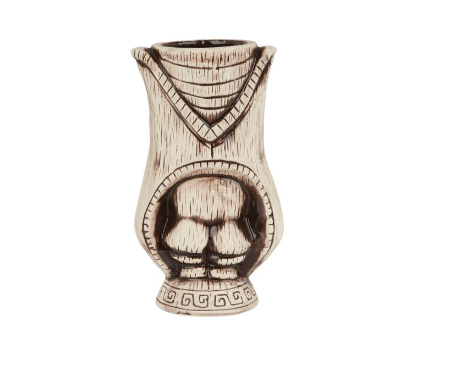 Ceramic Kane Tiki Mug 400ml - Light & Coffee Brown image 1