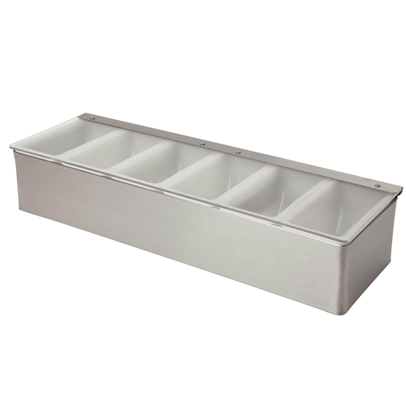 6 Part Stainless Steel Condiment Holder image 1