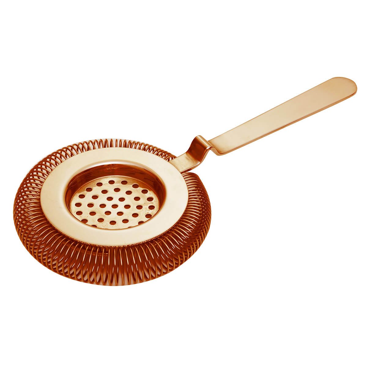 Cocktail Strainer Hoffman Bar Strainer Deluxe Strainer - Copper Plated image