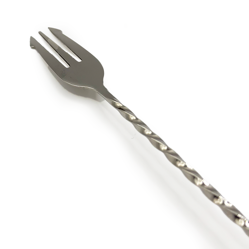Bar Spoon 40 cm with Fork Stainless Steel - Silver, 40cm image