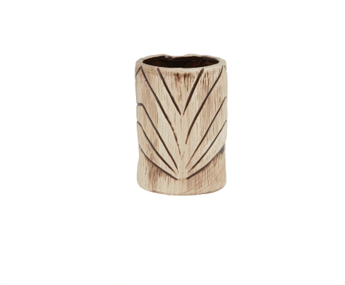 Ceramic Toscano Kanaloa Tiki Mug 450ml - Light/Coffee Brown image 1
