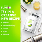 FUNKIN Pure Pour Lime Puree Cocktail Mixer | Made with Real Fruit | Fresh Fruit Puree for Professional Cocktails, Smoothies, & Desserts | 0% ABV | Resealable Pouch | 1kg, Pack of 1