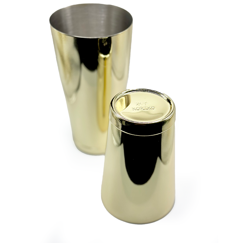 KORIKO gold-plated Boston shaker set detail