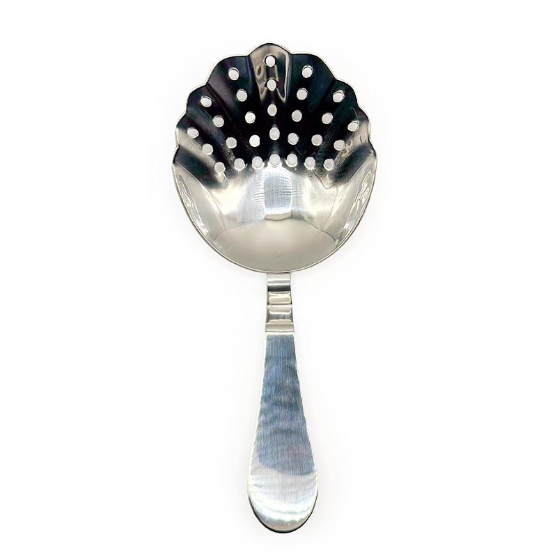 Vintage Julep Cocktail Strainer Shell Shape Bar Tools image 1