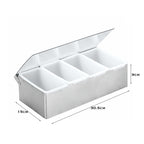 Stainless Steel Condiment Dispenser with 6 Compartments