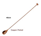 Bar Tools Express Copper-Plated Stainless Steel Muddler Bar Spoon – 30cm / 40cm