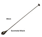 Bar Tools Express Copper-Plated Stainless Steel Muddler Bar Spoon – 30cm / 40cm