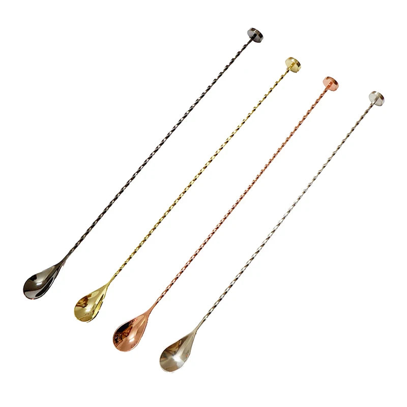 Bar Tools Express Copper-Plated Stainless Steel Muddler Bar Spoon – 30cm / 40cm