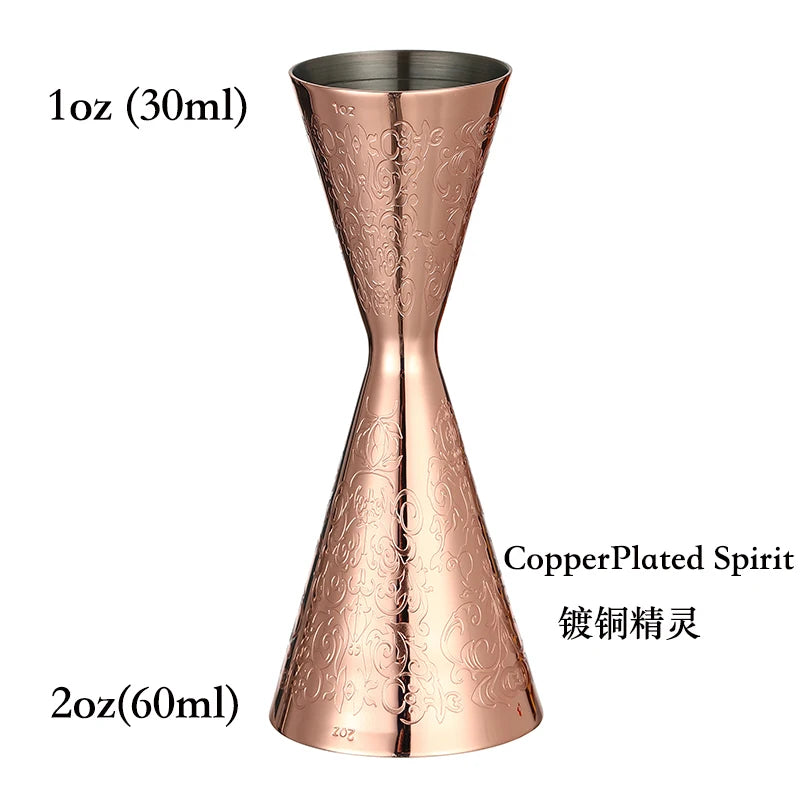 Bar Tools Express Integrated Stainless Steel Double Cocktail Jigger with Etched Measurements