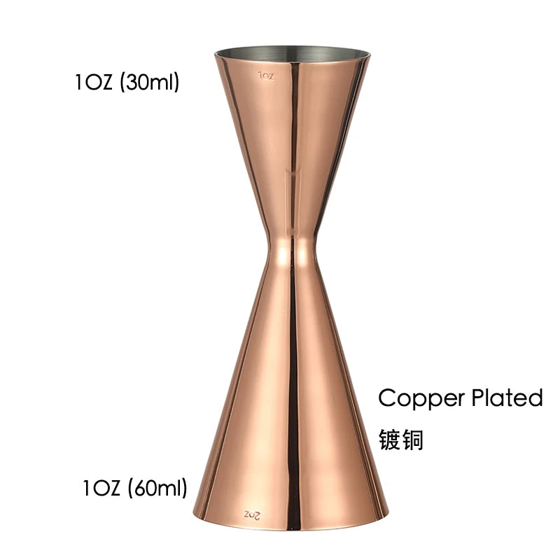 Bar Tools Express Integrated Stainless Steel Double Cocktail Jigger with Etched Measurements
