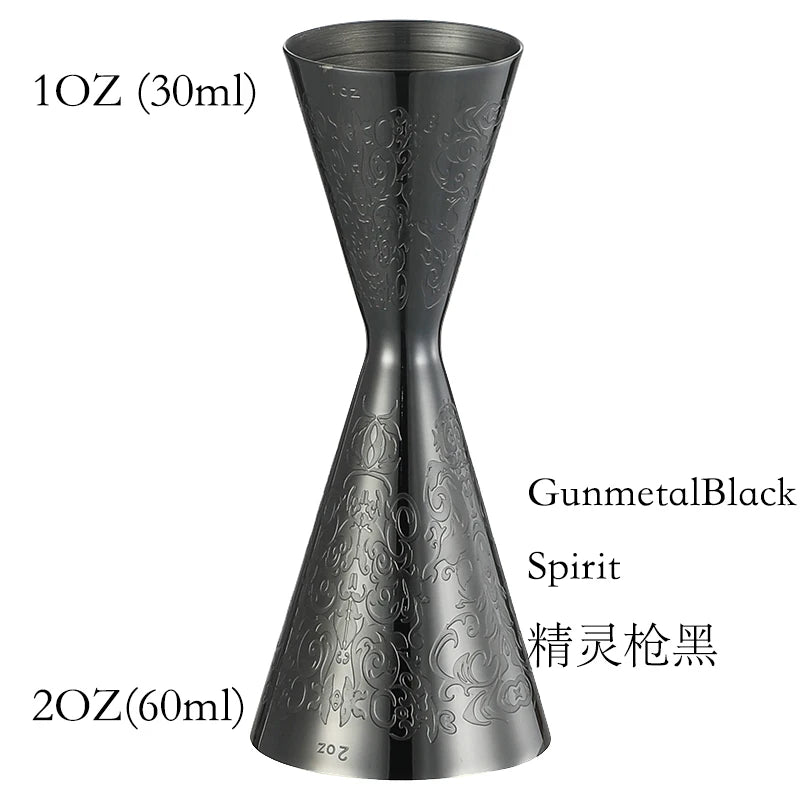 Bar Tools Express Integrated Stainless Steel Double Cocktail Jigger with Etched Measurements