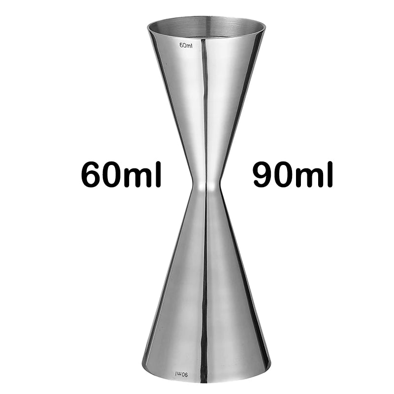 Bar Tools Express Integrated Stainless Steel Double Cocktail Jigger with Etched Measurements
