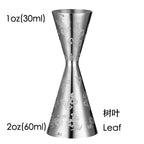 Bar Tools Express Integrated Stainless Steel Double Cocktail Jigger with Etched Measurements