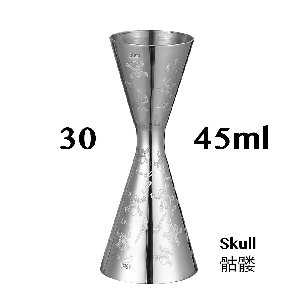 Bar Tools Express Integrated Stainless Steel Double Cocktail Jigger with Etched Measurements