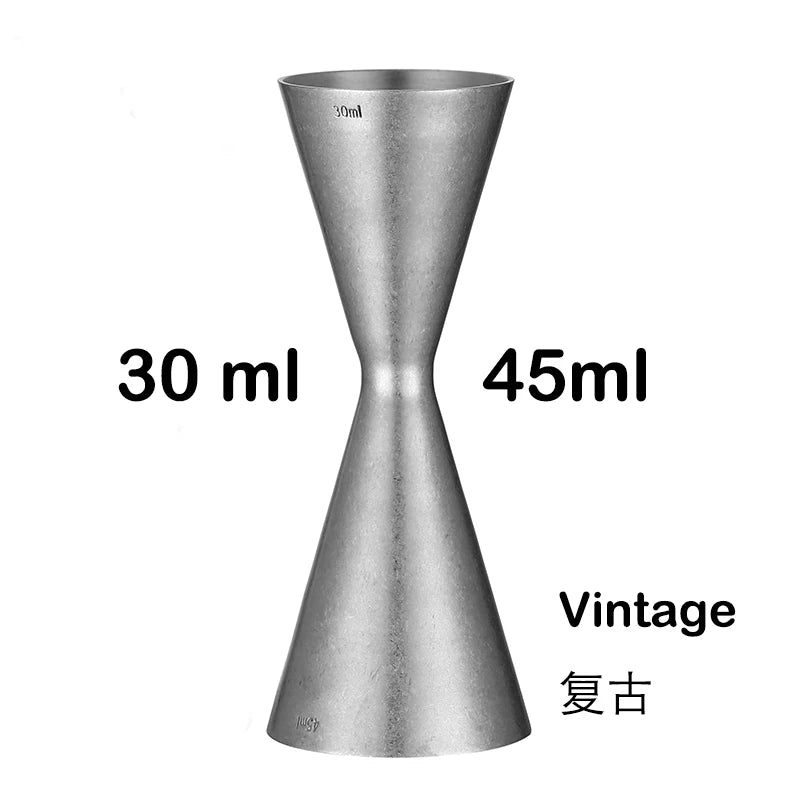 Bar Tools Express Integrated Stainless Steel Double Cocktail Jigger with Etched Measurements