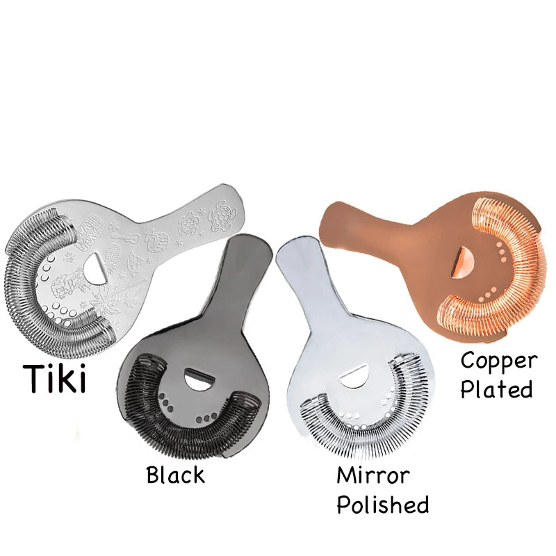 Hawthorne Cocktail Strainer 4 Different Surface Finish Stainless Steel
