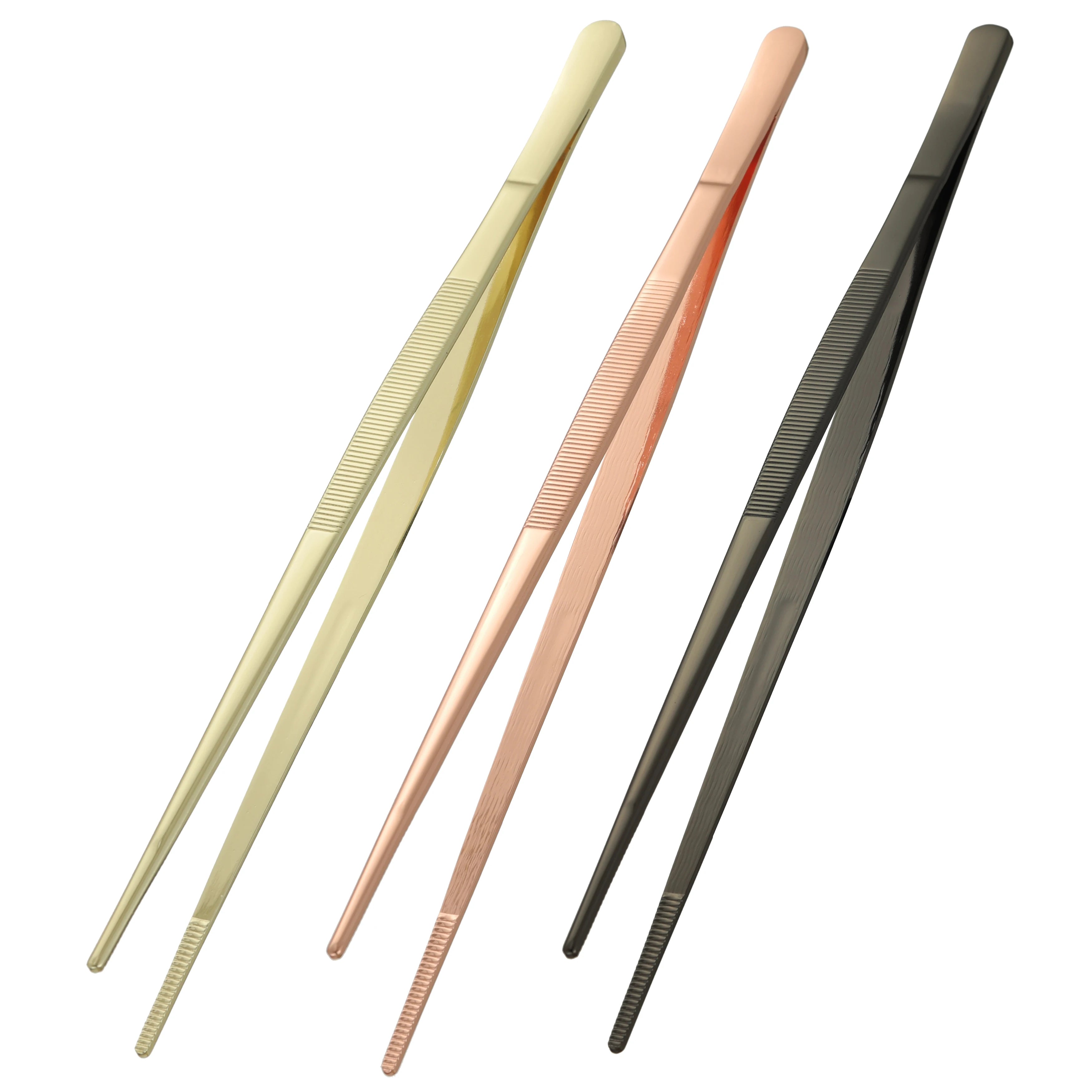 Stainless Steel Tweezer Tongs Tool Copper/Gold Plated
