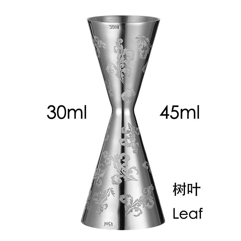 Bar Tools Express Integrated Stainless Steel Double Cocktail Jigger with Etched Measurements