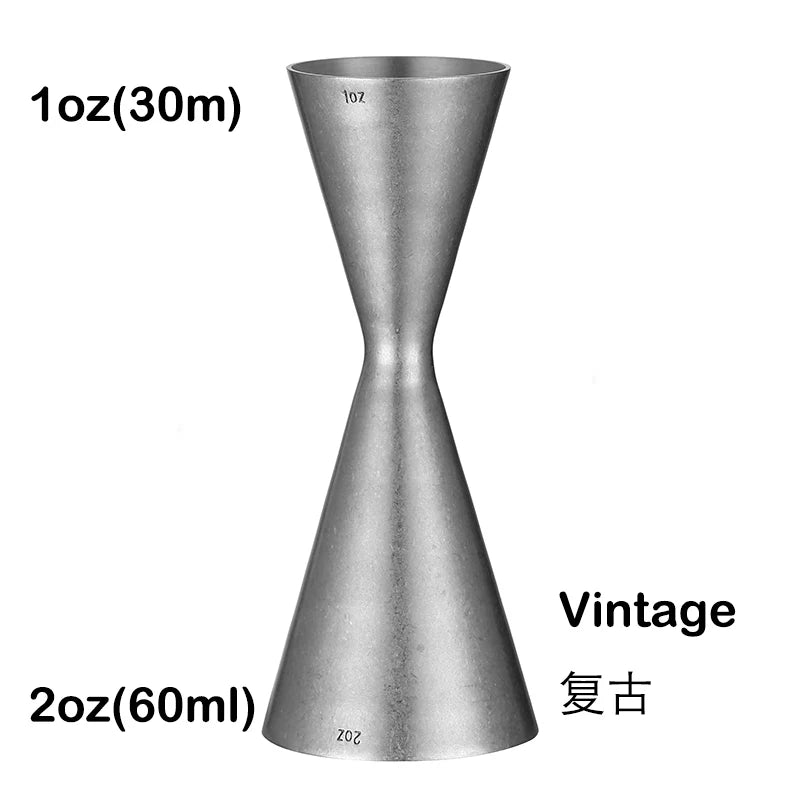 Bar Tools Express Integrated Stainless Steel Double Cocktail Jigger with Etched Measurements