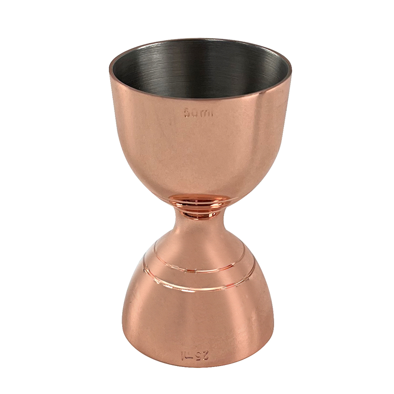 Bar Bell Jigger Copper Plated Cocktail Jigger 25ml/50ml Measuring Jigger image 0
