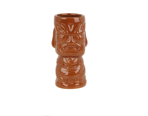 Ceramic Molokai Tiki Mug 360ml Brown image 0