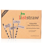 the Last Straw - 100% Biodegradable Paper Drinking Straws (150 Pack)(Rainbow)